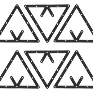 Estante Triangular De Billar Para 6 Bolas Accesorios De Jueg Negro