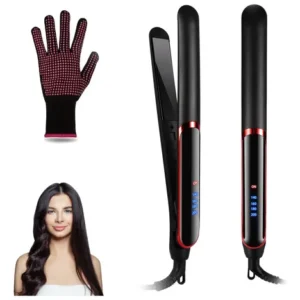 Plancha De Pelo 2 En 1 Alisador Y Rizador Cerámica Led