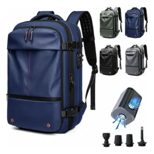 Mochila Al Vacío Azul Impermeable Con Compresor Y Compartime Azul-a+bomba De Aire Diseño De La Tela