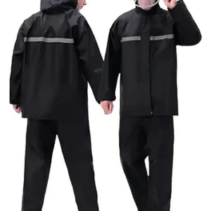 Traje Impermeable Completo Con Cubrezapatos Para Hombre Y Mu Negro Talla