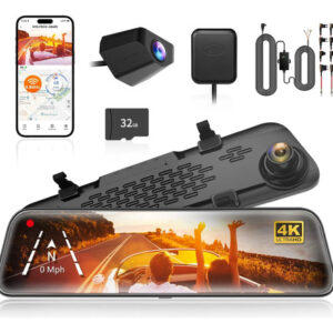 Cámara Dash Cam 4k Uhd 12 Pulgadas Visualización 170 Grados