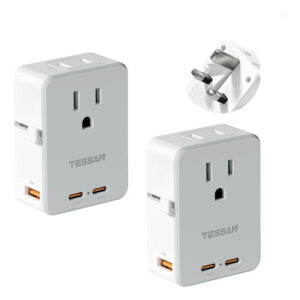 Adaptador De Enchufe De Ee Uu A Reino Unido 4 Salidas Y 3 Us