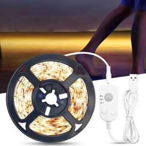 Tira De Luces Led 3m Regulable Con Sensor De Movimiento 180 Blanco Cálido