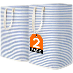 Cesto Ropa Sucia Grande 80l Plegable Impermeable 2pcs Azul Azul Nombre Del Diseño