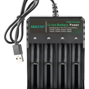 Cargador De Batería 18650 4 Ranuras Usb 5v Universal Recarga