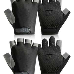 Guantes Ciclismo Antideslizantes Medio Dedo Adultos 2pcs Neg