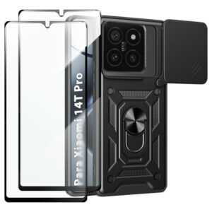 Funda Mica Para Xiaomi 14t Pro Uso Rudo Con 2 Protectores Te