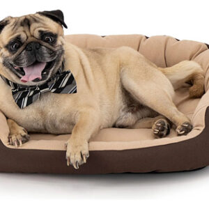 Cama Para Perro Pequeño Suave Y Resistente Color Café Cafe