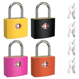 Candado Para Equipaje Tsa 4 Packs Multicolor Seguridad Trave Multicolor