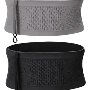 Riñonera Oculta Transpirable Multifuncional 4 Bolsillos Corr Black/gray Diseño De La Tela