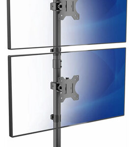 Soporte De Escritorio Para Monitor Dual Giratorio Negro 13-2 Negro