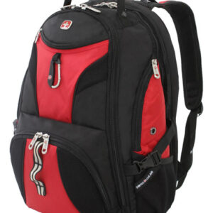 Mochila Para Laptop De 17 Pulgadas Roja Y Negra Con Soporte Rojo Y Negro Diseño De La Tela