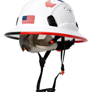 Casco De Seguridad Negro Mate Con Visera Completa Ajustable Casco De Construcción Blanco Con Visera Tintada