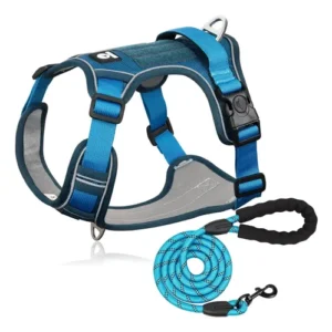Arnés Para Perro Pequeño Mediano Ajustable 1.5m Correa Azul Azul Talla Del Arnés Nombre Del Diseño