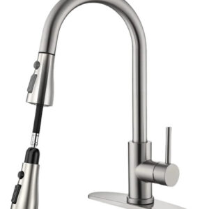 Grifo De Cocina Acero Inoxidable Montaje En Cubierta Girator Cepillado
