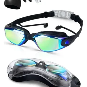 Gafas De Natación 2 Piezas Antiniebla Protección Uv Unisex Oro