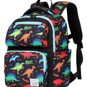 Mochila Infantil Dinosaurio Negro Resistente Al Agua 30l Dinosaurio Negro-pequeño Diseño De La Tela