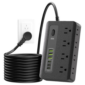 Regleta Multicontacto 14 En 1 12 Salidas Usb Y Ca 1.8 M Negr Negro 64