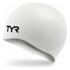 Gorro De Natación Tyr Silicona Blanco Lisa Talle Único