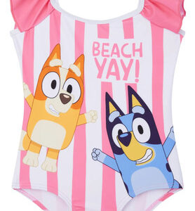 Traje De Baño De Una Pieza Para Niñas Bluey Upf 50 Rosa