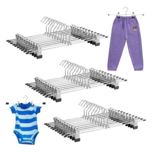 Perchas Para Pantalones 30 Piezas 40cm Antideslizantes Metal Negro