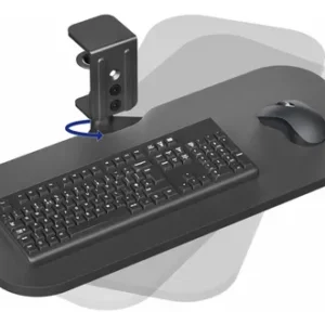 Bandeja Giratoria Para Teclado Y Mouse 57,9 X 24,9 Cm Negra Negro