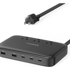 Cargador Usb C 130w 8 En 1 Para iPhone Y Macbook 5 Puertos