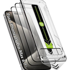 Protector De Pantalla Cristal Templado iPhone 15 Pro Max 2 U