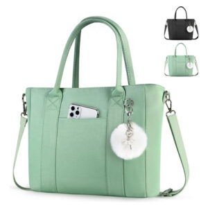 Bolsa De Mujer Grande Impermeable Tote Bag Liviana 32x13x32 Verde Diseño De La Tela Acabado De Los Herrajes Color De La Correa De Hombro