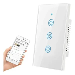 Apagador Inteligente Wifi 16a Interruptor Táctil Control Rem 0 A Voltaje Nominal 3 Gang