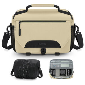 Mochila Sling Para Cámara Dslr Slr Impermeable Caqui 4 Compa