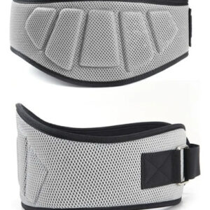 Cinturón De Levantamiento De Pesas Soporte Lumbar Gris Plata