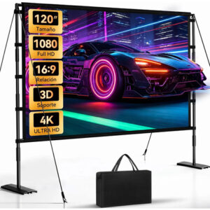 Pantalla Para Proyector 120 Pulgadas 4k Bolsa Portátil Estab