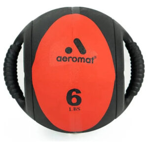 Pelota Doble Agarre 9cm Para Ejercicio Fitness Negro/rojo