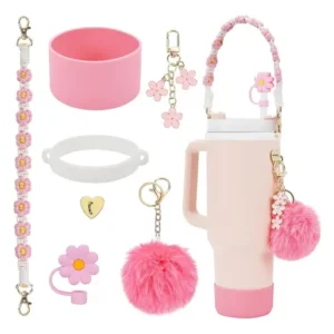 Juego De Accesorios Para Vaso De Agua De 1.2 Litros En Rosa
