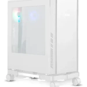Soporte Ajustable Para Torre Cpu Con Ruedas Móvil Blanco