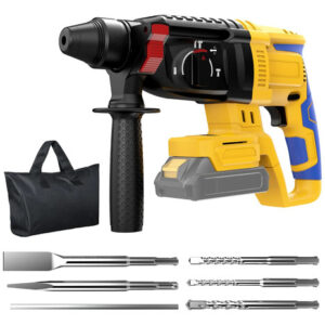 Taladro Giratorio Inalámbrico 20v Motor Sin Escobillas 4 Fun Amarillo Y Azul Frecuencia
