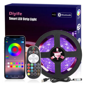 Tira Led Multicolor 5050 Bluetooth Control Remoto Ahorra Ene