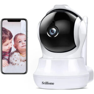 Cámara De Seguridad 3mp Wifi Inalambrica 360 Grados Detecció White