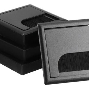 Cubierta Para Agujero De Cable Negro 4 Piezas Organizador Es Negro