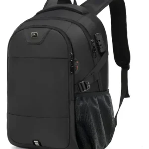 Mochila Antirrobo Para Portátil 15,6 Pulgadas Resistente Al Negro Diseño De La Tela