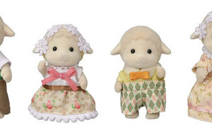 Familia De Ovejas Para Casa De Muñecas 4 Personajes Articula Ho-*1*1607