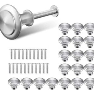 Pomos De Gabinete De Acero Inoxidable 30mm 20 Piezas Plata