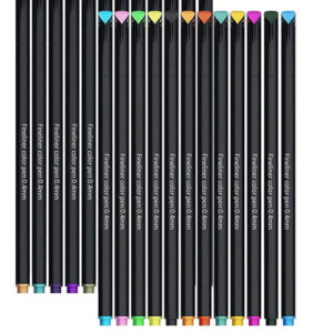 Plumones Punta Fina 24 Colores 0.4 Mm No Tóxicos Para Dibuja Multicolor