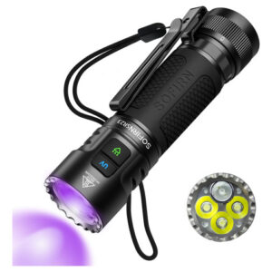 Linterna Edc Recargable 3300 Lúmenes Led Usb C Luz Uv Portát Color De La Luz Color De La Linterna