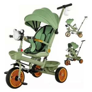 Triciclo 5 En 1 Para Niños Con Luces Y Música Parasol Ajusta Color