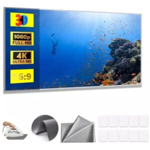 Pantalla De Proyección 100 Pulgadas 4k Hd Portátil 169 Grisa