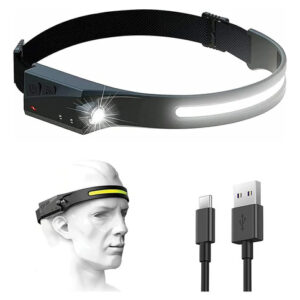 Linterna Frontal Led Con Sensor 350 Lúmenes Impermeable Para Color De La Luz Color De La Linterna