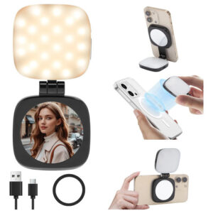 Luz Plegable Para Celular Regulable Con Espejo Para Videos Color