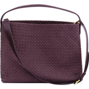 Bolso Hobo De Gamuza Rojo Para Mujer Diseño Espacioso Prácti